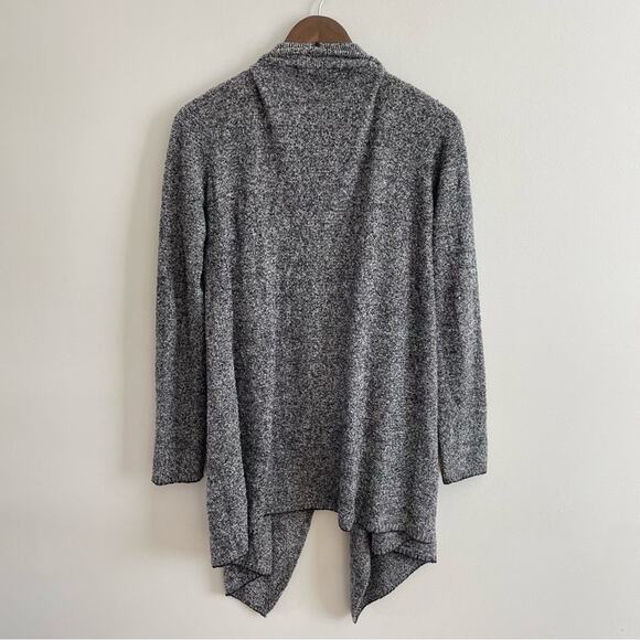 Barefoot Dreams | Calypso CozyChic Lite Gray Wrap Cardigan Open Front Heathered - Picture 8 of 11